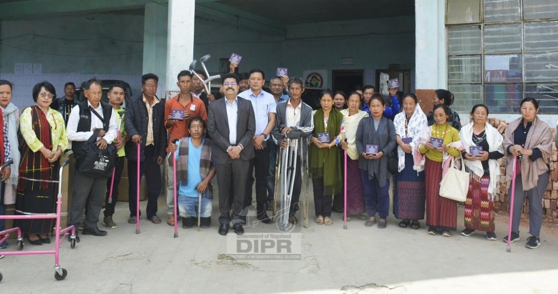 DC Zunheboto distributed aids and appliances including wheel chairs, walking sticks etc. through the ADIP Scheme under the Ministry of Social Justice & Empowerment at Zunheboto district on 13th May 2024. 